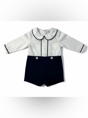 Henry Duvall Blue Velvet Short Set (Size: 3T)
